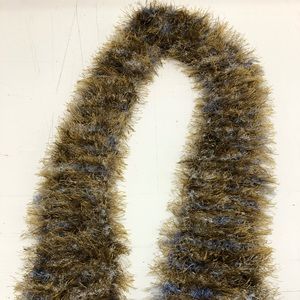 Hand knitted scarf blue/green